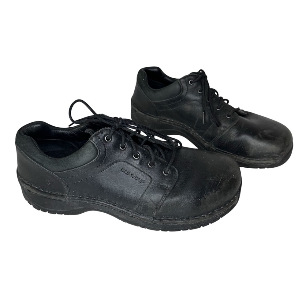 Red Wing | Black Leather Steel Toe Oxford 2323 Women's Work Shoe | Size 9